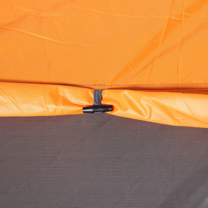 Outsunny 5 Person Camping Tent Automatic Pop Up Tent With Carry Bag Doors