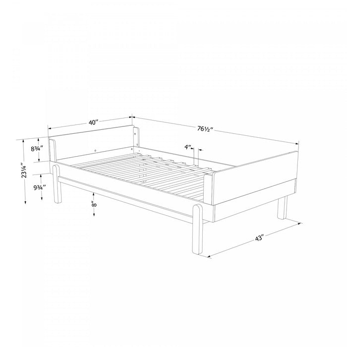 Bebble Twin Bed - Natural Grey