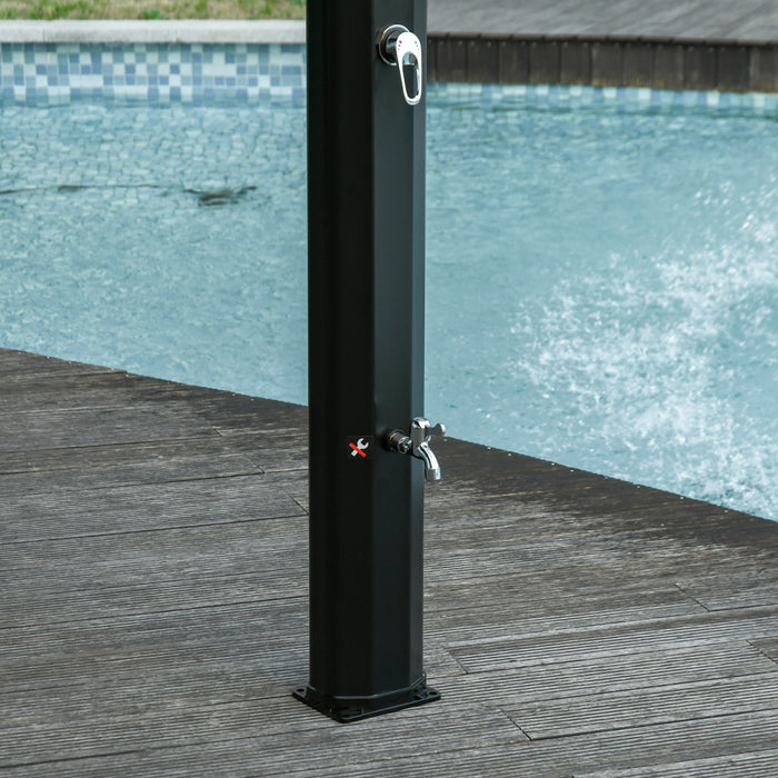 Outsunny 7ft Outdoor Solar Heated Shower For Backyard Pool