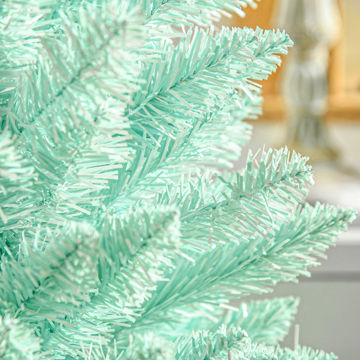 Homcom Slim Artificial Christmas Tree, Pencil Xmas Tree, Gradient Blue