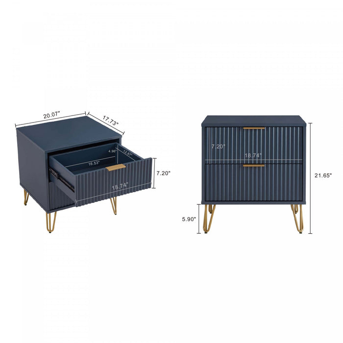 Dumbo Modern 2-Piece Dresser Set in Midnight Blue