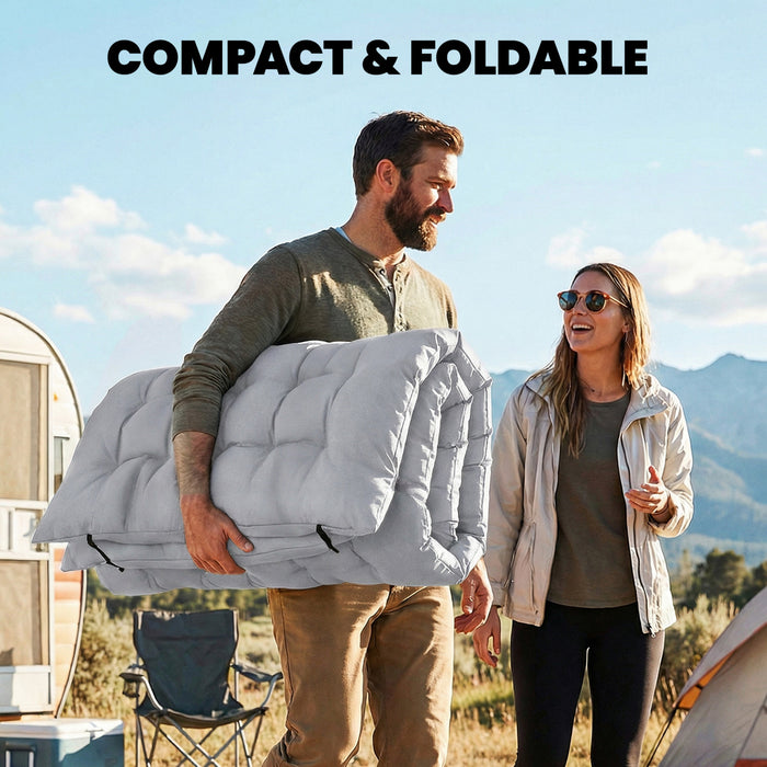 Outsunny Sleeping Mat, Camping Mat Pad with Elastic Straps