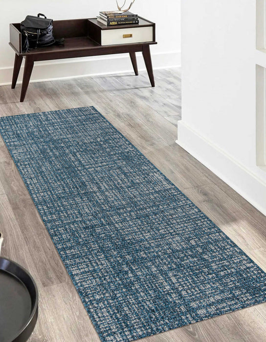 Nayah Contemporary 2'0\" x 10'0\" Runner Rug in Blue Indoor Area Rug