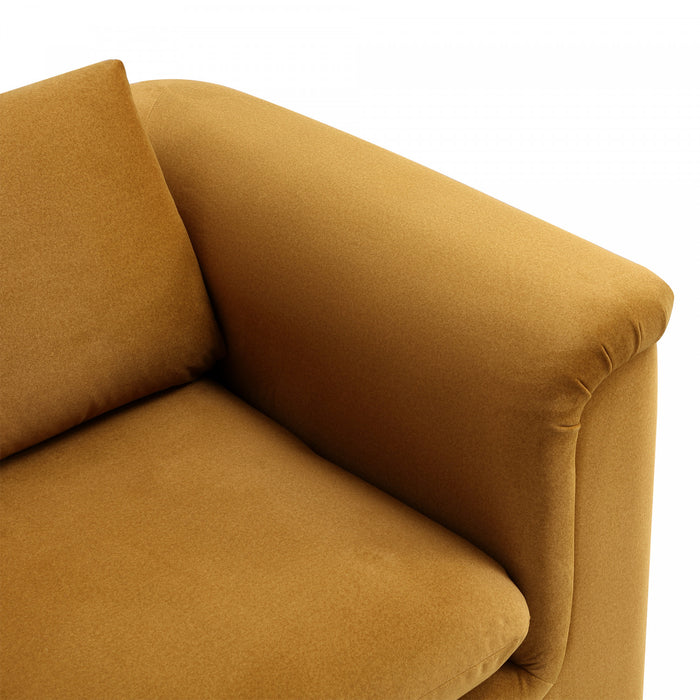 Haven Contemporary Modern Upholstered Accent Chair in Harvest Gold
