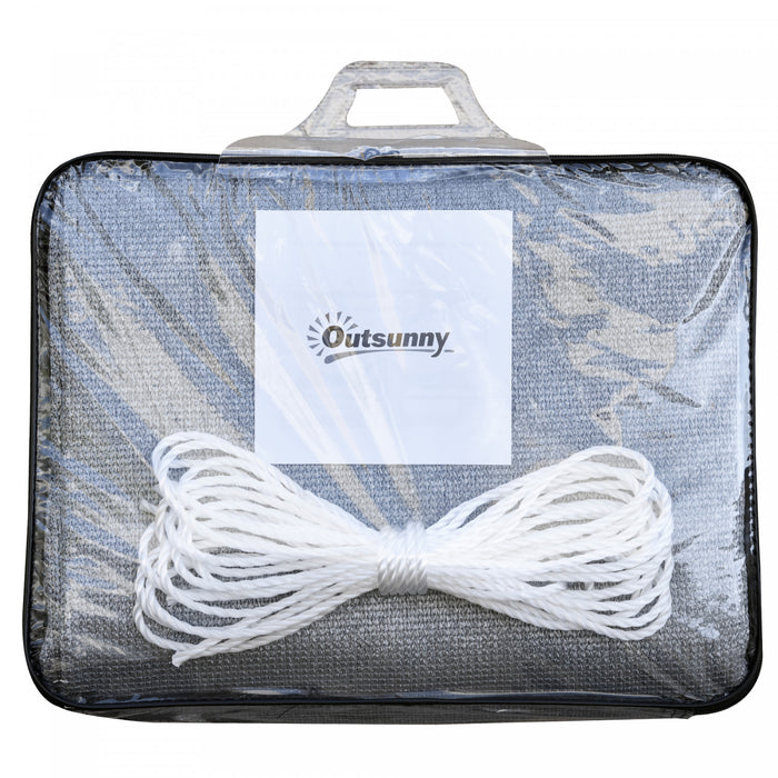 Outsunny Rectangle 10' X 13' Canopy Sun Sail Shade Garden Cover Uv Protector Outdoor Patio Lawn Shelter With Carrying Bag (grey)