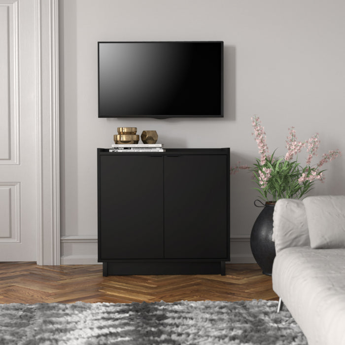 Prepac Simply Modern 2-Door Console Buffet - Black