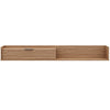 Nordika Slim 72\" Wall-Mounted TV Stand with Storage Cabinet - Light Walnut