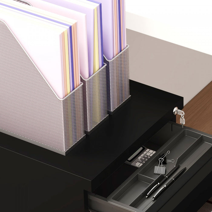 Vinsetto 3-drawer Vertical Filing Cabinet For Letter A4 Legal Size