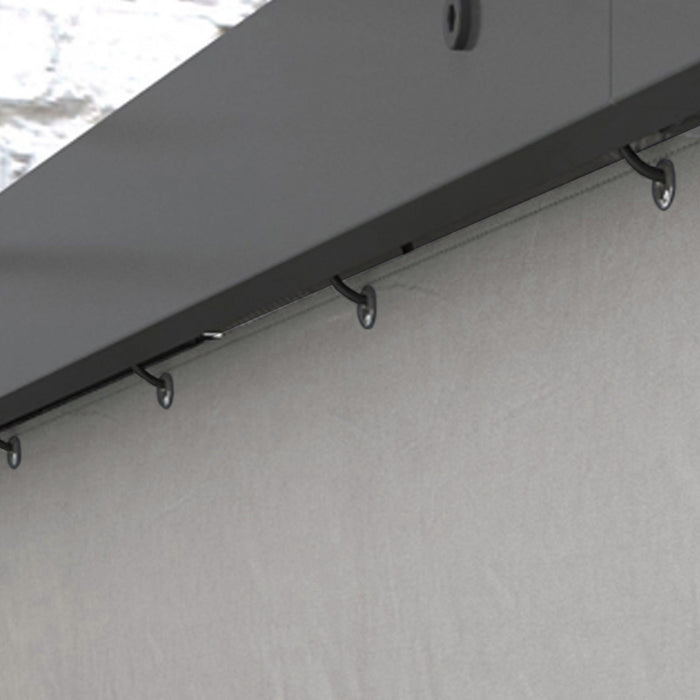Outsunny Pergola Curtains With Large Windows For 10' X 10' Pergola, 4 Pack