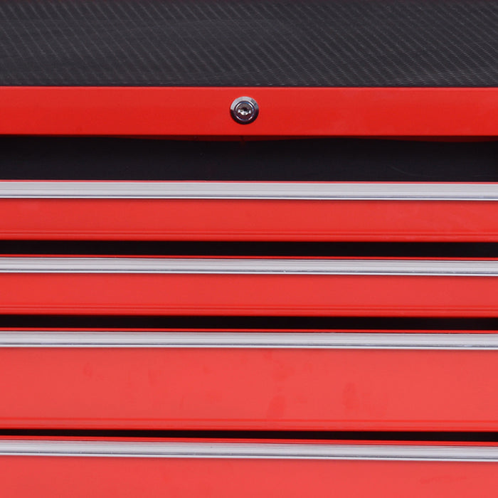 Homcom 7 Drawer Lockable Steel Tool Chest With Handle