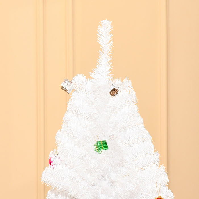 Homcom 6ft Artificial Christmas Tree With Ornament And 930 Branch Tips