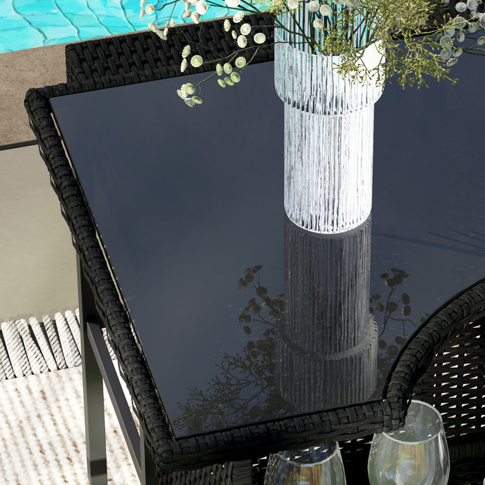 Outsunny 5 Pieces Patio Bar Set, Black