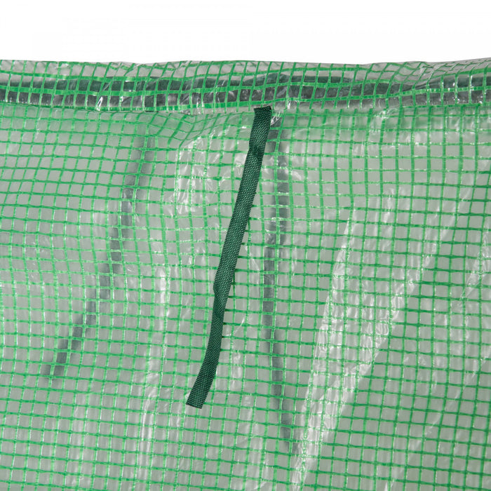 Outsunny 6' X 3' X 3' Mini Greenhouse With 2 Pe/plastic Covers, Dark Green