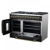 Forno Galiano 48" French Door Dual Fuel Range, Black, 6.58 cu.ft. -FFSGS6356-48BLK | Cuisniniere a combustible Galiano de 48 po, noire, doubles fours de 6,58 pi³ – FFSGS6356-48BLK