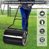 Outsunny 20" Push/Tow Behind Lawn Roller, Heavy Duty Sod Drum Roller Filled with 16 Gal Water/Sand, Grass Flattener for Yard, Patio, Park, Black
