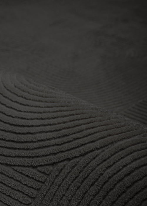Elion Contemporary Charcoal Washable Rug 9'0\" x 12'0\" Indoor Area Rug