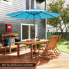 Costway 10Ft Outdoor Market Patio Table Umbrella Push Button Tilt Crank Lift Blue