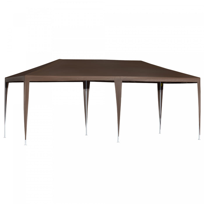 Outsunny 18.7' x 9.4' Party Tent, Garden Canopy Event Shelter, Coffee