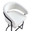 Augusta Modern Metal Upholstered Barstool in White | Tabouret de bar moderne Augusta en metal et tissu, coloris blanc