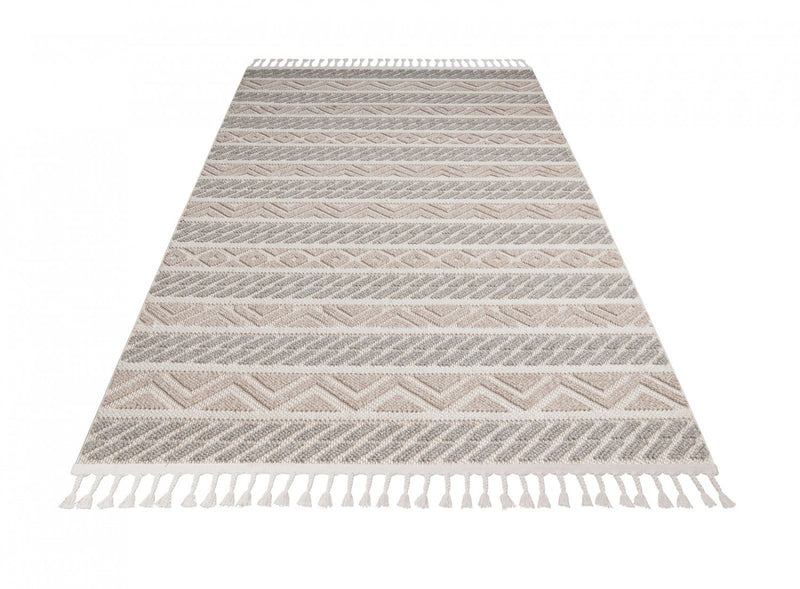 Athena Beige Indoor/Outdoor Area Rug - 7.6 X 10.6