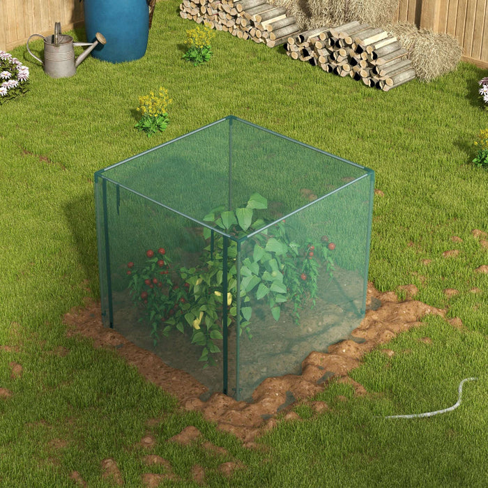 Outsunny 4' X 4' Plant Protection Tent Crop Cage With Door, Green