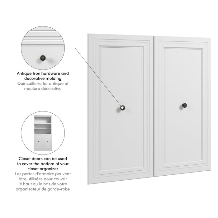 Bestar Pur 2-Door Set for Closet Organizer - White