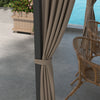 Outsunny 10 X 10ft Hardtop Gazebo With uv60+ Polycarbonate Roof & Curtains|Outsunny Tonnelle A Toit Rigide 10 X 10 Pi En Polycarbonate Uv60+, Kaki