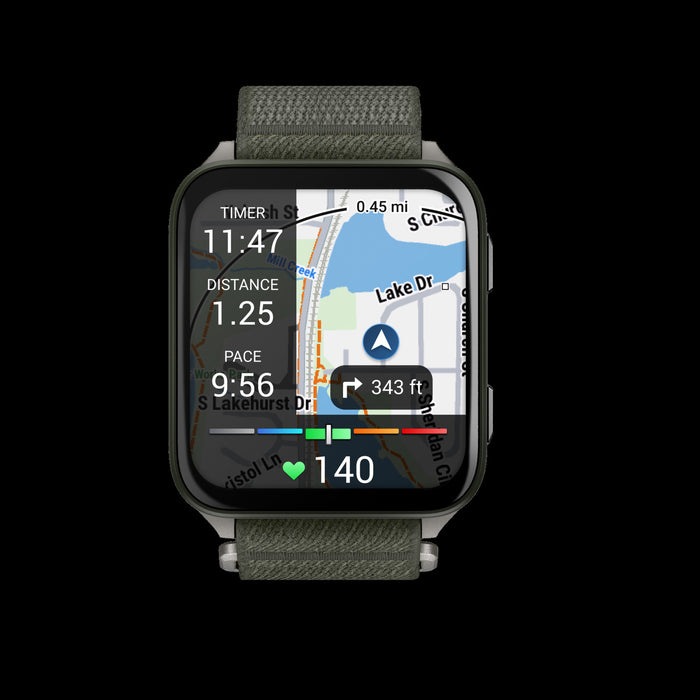 Garmin Venu X1 Moss Lightweight Smartwatch - Outdoor Tracker, Titanium Case, ComfortFit Band, Health Monitoring, Voice Commands, Music Storage