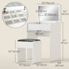 HOMCOM Vanity Set with Mirror Stool Makeup Desk with Flip Top for Bedroom