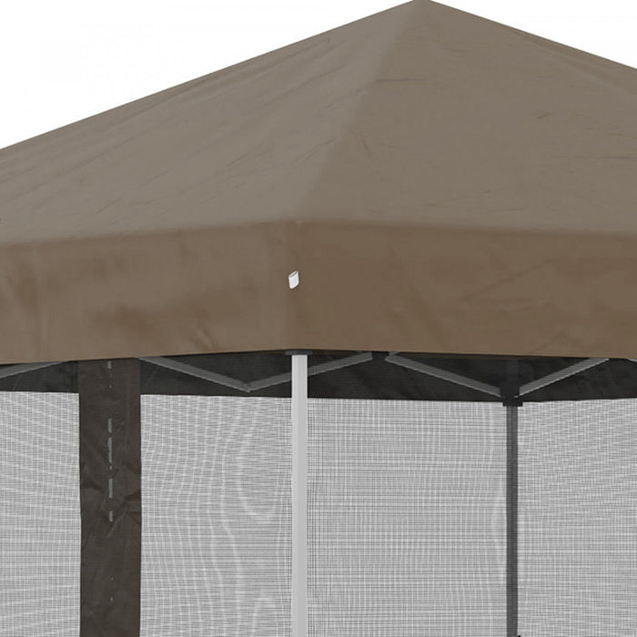 Outsunny 10' X 10' Pop-up Canopy Tent Outdoor Party Tent With Mesh Walls