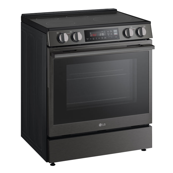 LG 30\" 6.3 Cu. Ft. Smart Slide-In Induction Range with Air Fry - Black Stainless - LSIL6334ZE