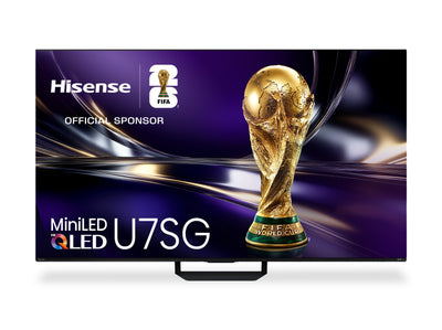 Hisense 55" U7SG Mini-LED QLED 4K UHD AI Anti-Glare TV (55U7SG) - 2026 Model | Téléviseur QLED Hisense U7SG UHD 4K de 55 po avec Mini DEL, IA et (écran) antireflet (55U7SG) - modèle 2026