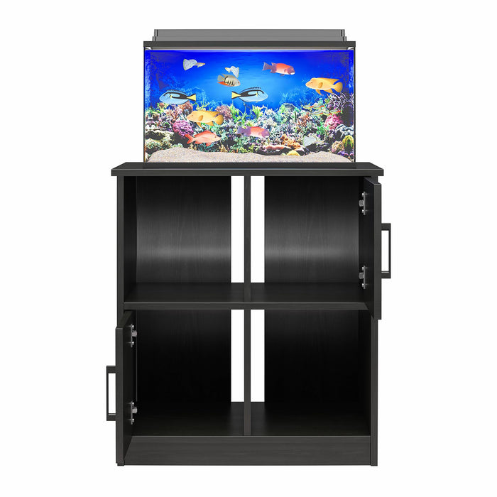 Ameriwood Home Dory 10/20 Gallon Aquarium Terrarium Tank Stand - Black Oak