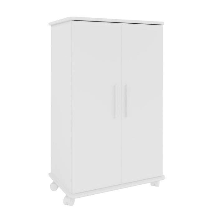 Manhattan Comfort Innovative Catalonia Mobile Shoe Closet with 6 Shelves - White