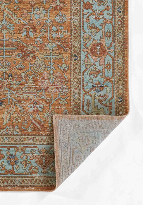 Hailey Traditional 6'7\" x 9'6\" Area Rug in Orange Indoor Area Rug