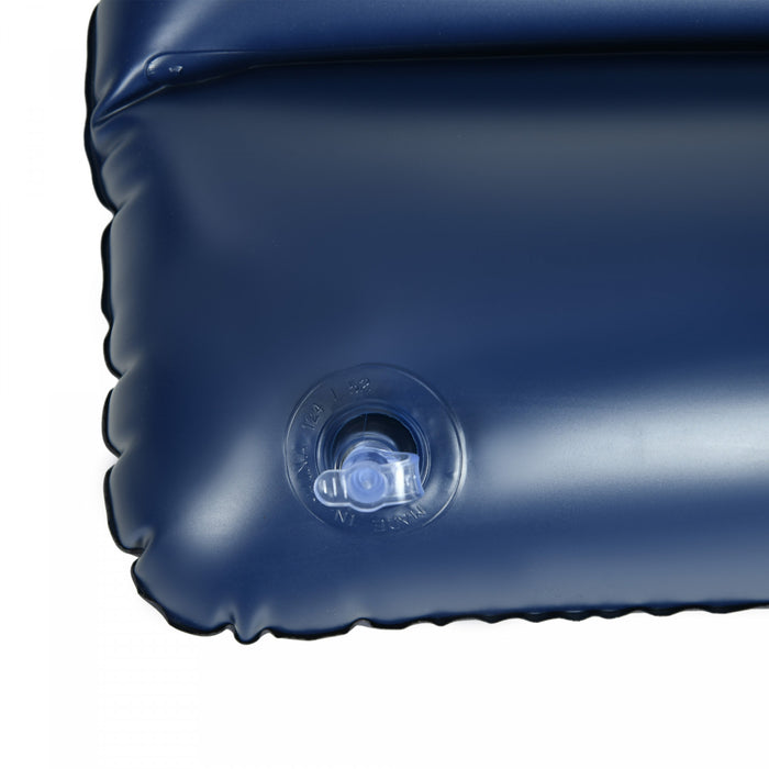 Outsunny Double Air Mattress With 2 Pillows Inflatable Twin Air Bed, Blue