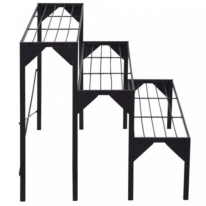 Costway 3 Tier Shelf Flower Plant Display Stand Rack Large Metal Heavy Duty