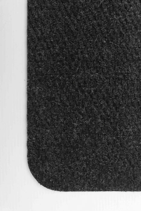 Modern 2'6\" x 6'7\" Hobnail indoor/outdoor Rug mat in Black Outdoor Area Rug