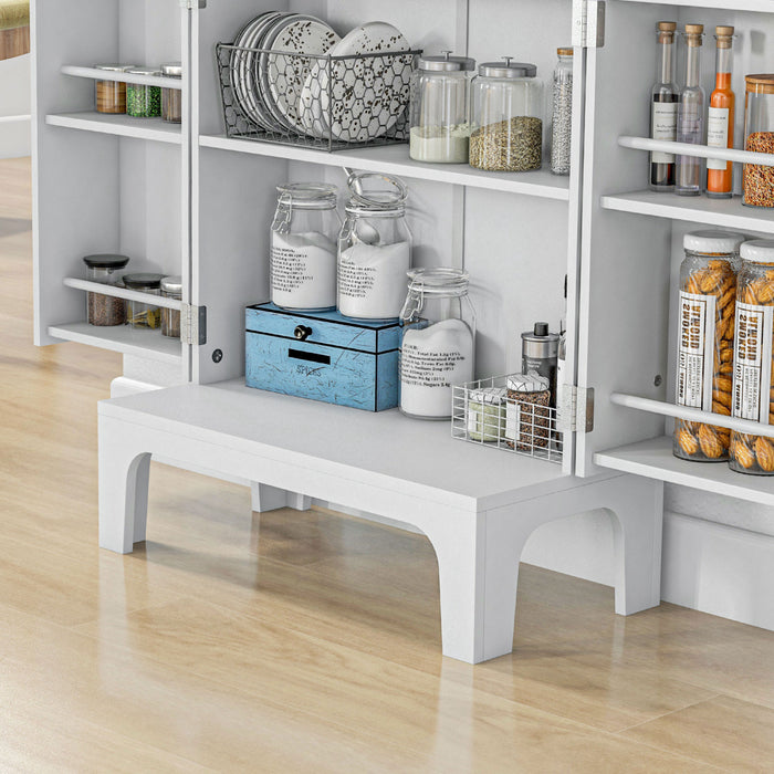 HOMCOM Kitchen Pantry Storage Cabinet w/ 4-tier Shelving, 8 Spice Racks