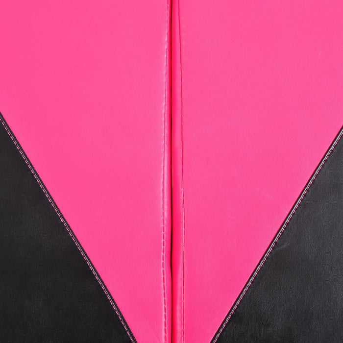Soozier Folding Gymnastics Mat, Portable Exercise Pad for Yoga MMA, 4 Panels, Pink Black, 4'x10'x2\"