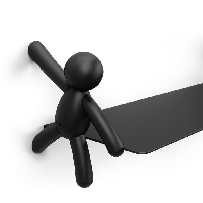 Umbra Modern Steel Buddy Floating Wall Shelf - Black
