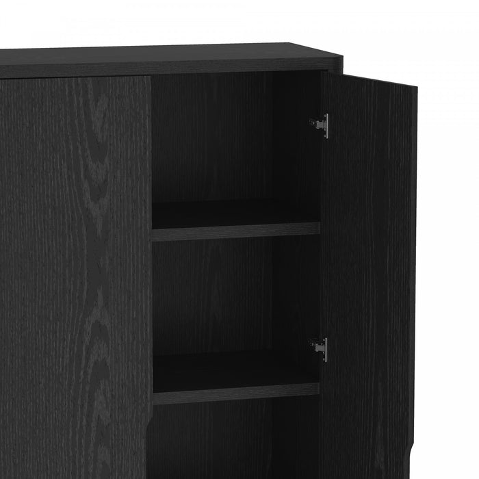 Rivington Modern 38\" Bookcase Cabinet in Black - Set of 3