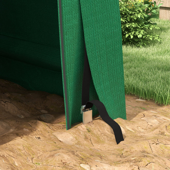 Outsunny 8'x6' Outdoor Storage Shelter With Roll Up And Zipper Door
