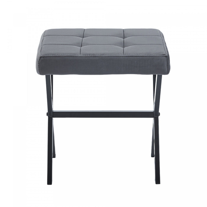 Owen Multi-Purpose Seating Accent Stool with Metal Legs,Grey Accent Chair