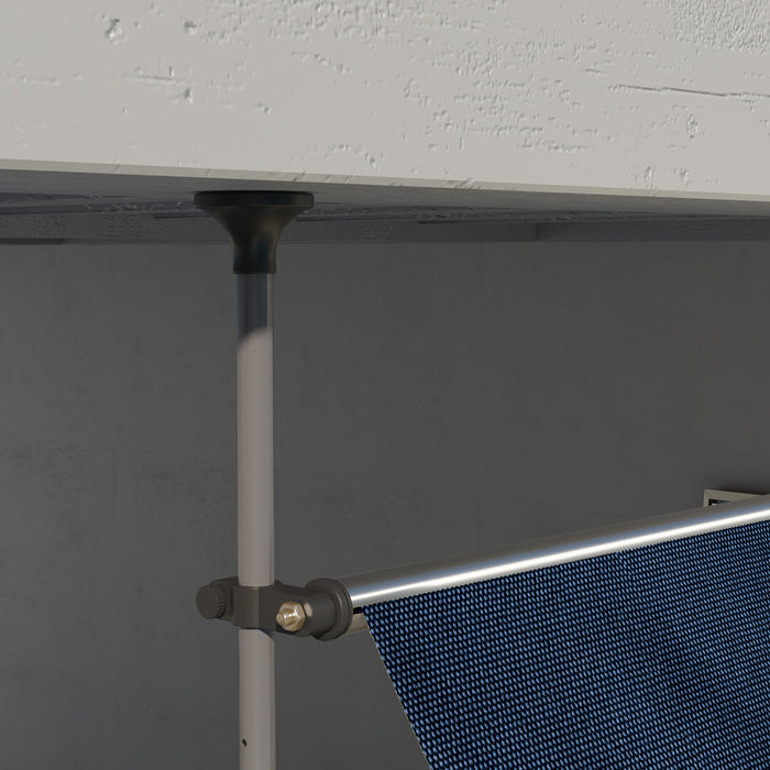 Outsunny 10' X 4' Retractable Awning, Freestanding & Non-screw, Blue