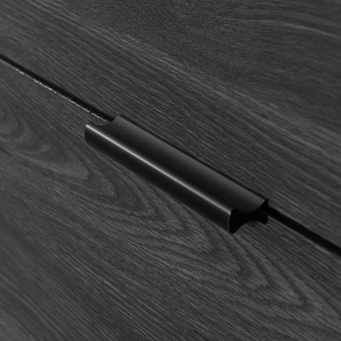 Fynn Bookcase Headboard With Storage - Gray Oak 