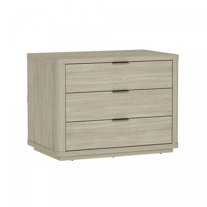 Evelyn Modern 32\" Nightstand in Natural (3-Drawer) - Set of 2