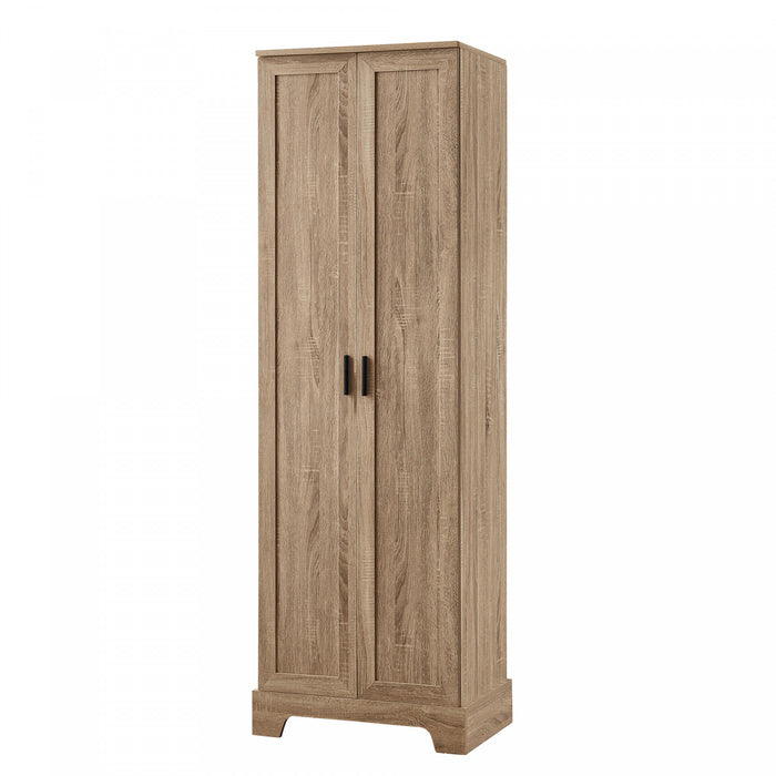 Liam Multi-Functional Storage Cabinet with Doors and Adjustable Shelves,Brown Accent Cabinet