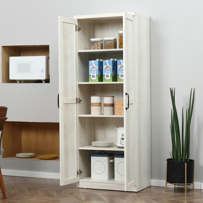 HOMCOM Kitchen Pantry Cabinet with Adjustable Shelves for Dining Room
