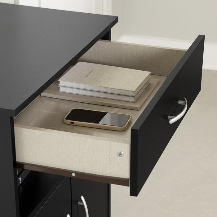 Axess Printer Cart On Wheels - Pure Black 